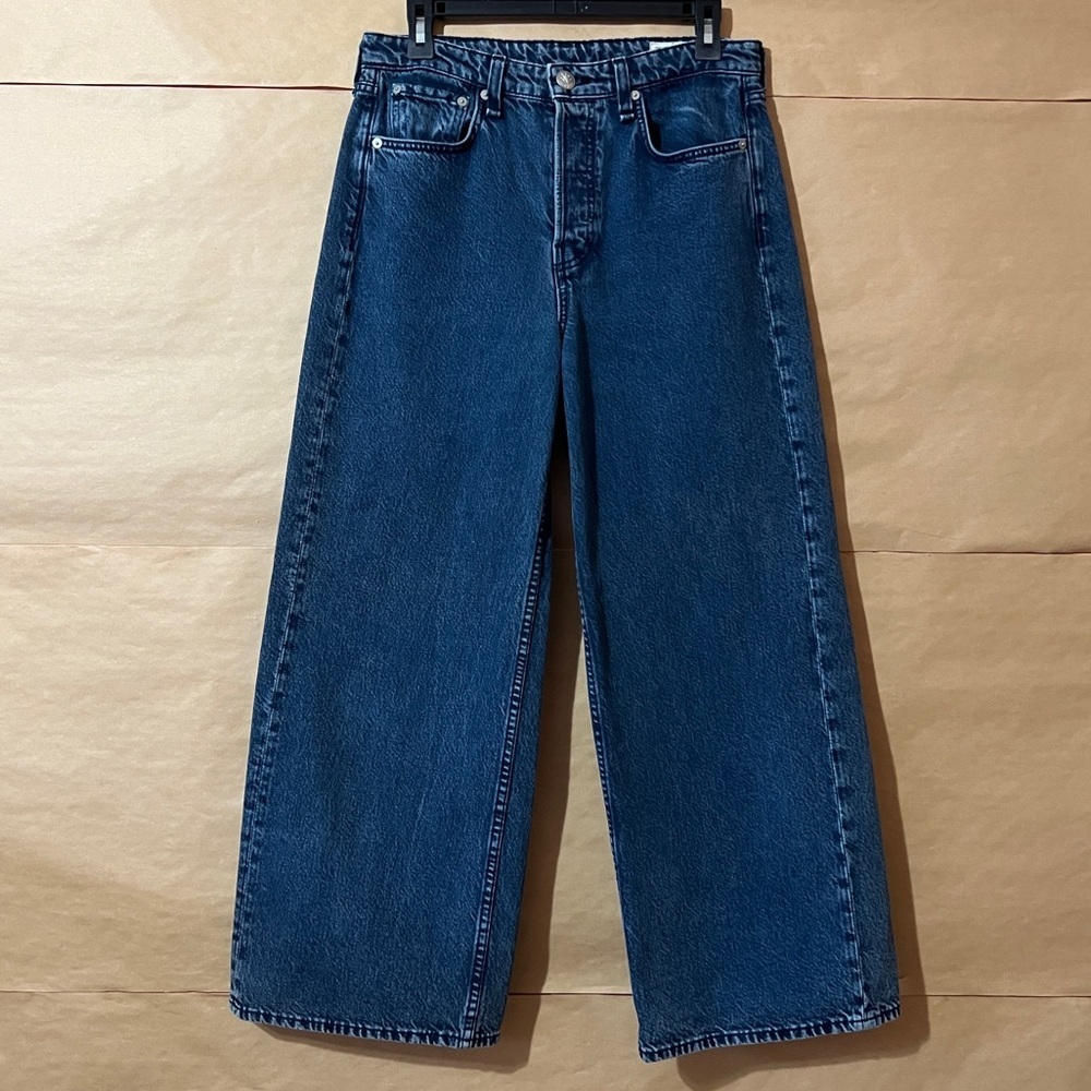 Rag & Bone | Maya High Rise Ankle Wide Leg Jeans Bride Trail Denim Size 28